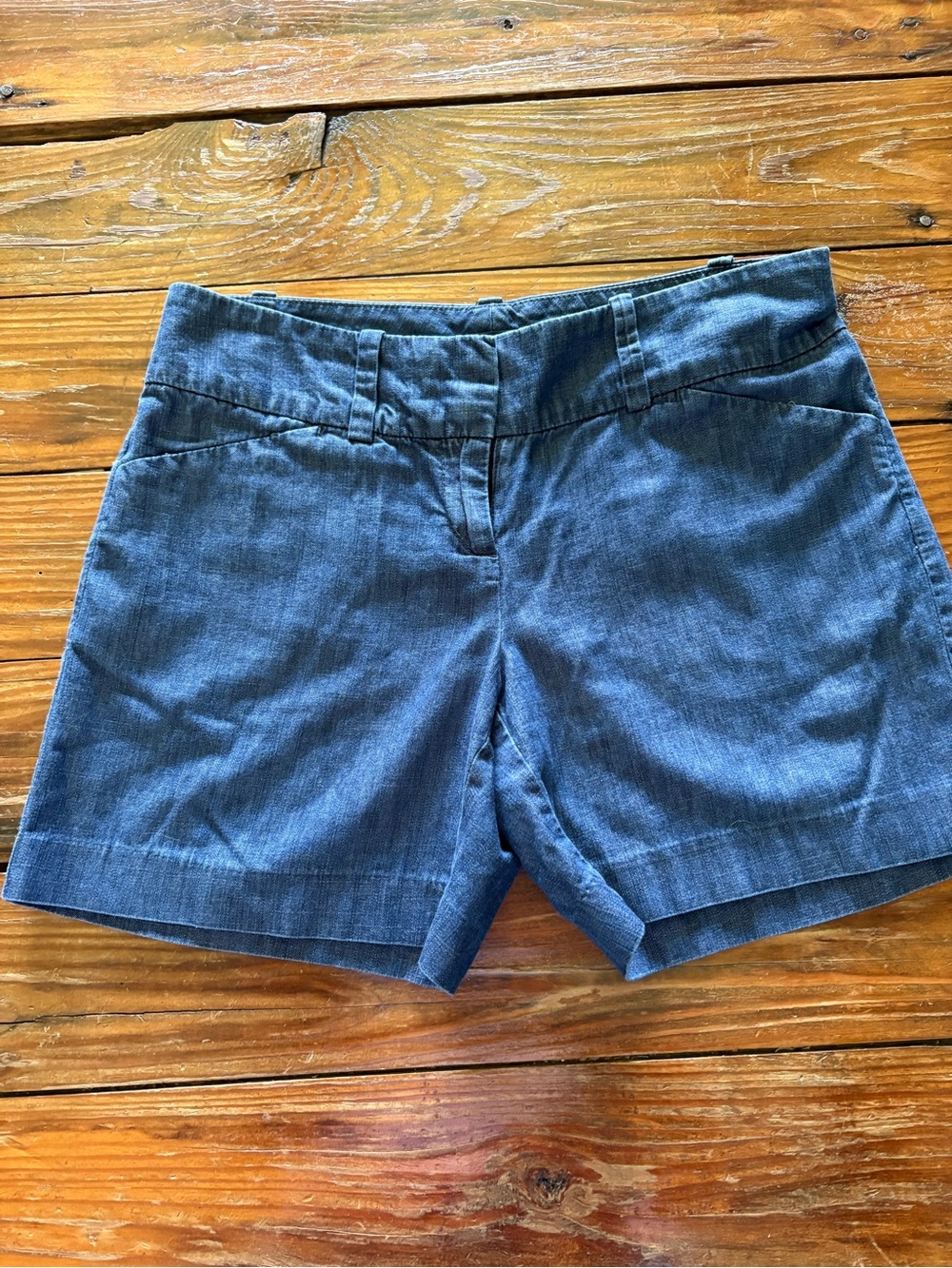 Ann Taylor Denim-Look Women's Shorts - Medium Blue